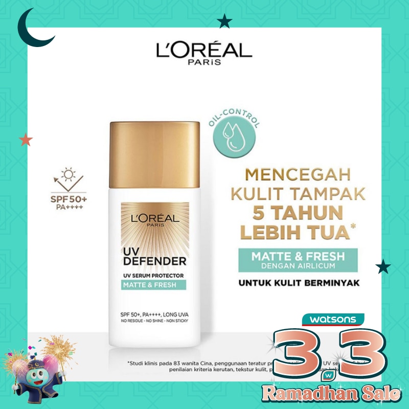 L'Oreal UV Defender Matte & Fresh Sunscreen SPF50+ PA++++ 50ml