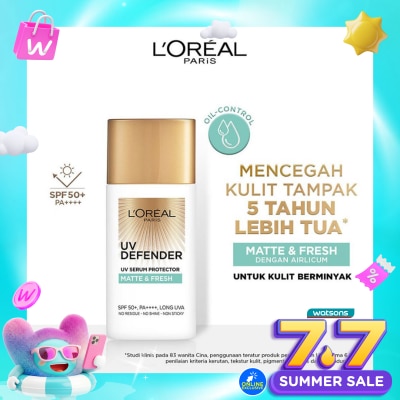 L'OREAL - L'Oreal UV Defender Matte & Fresh Sunscreen SPF50+ PA++++ 50ml