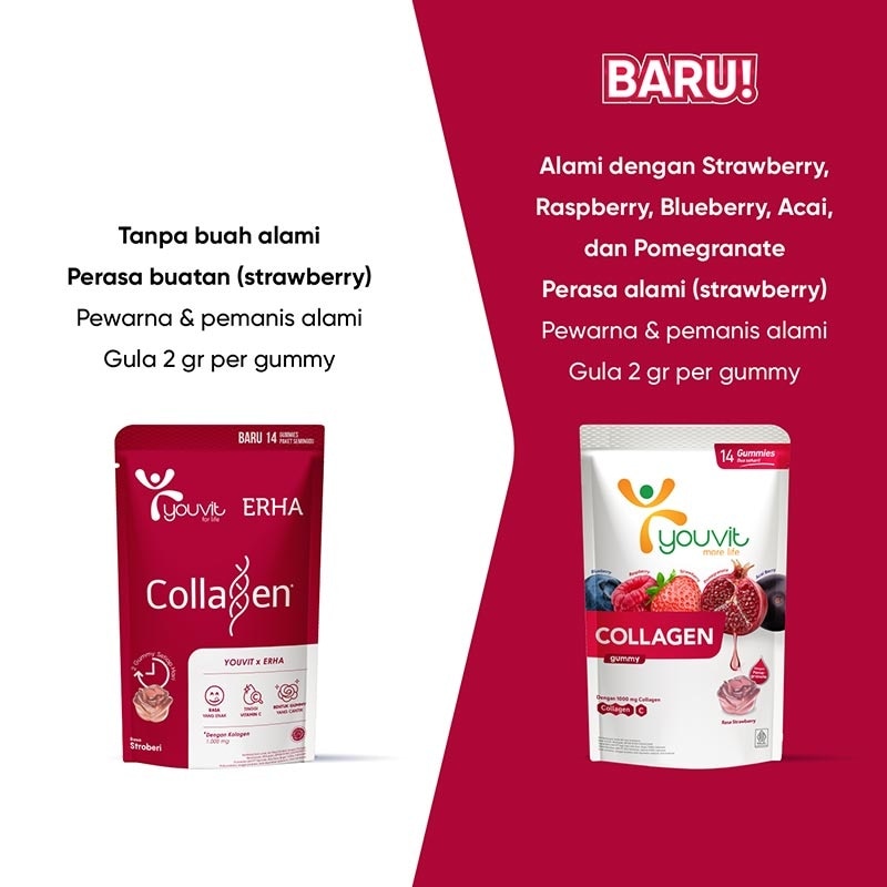 Youvit Collagen 7 Hari dengan VERISOL, Bioactive Collagen Peptides, Vitamin C, Superberries 59g