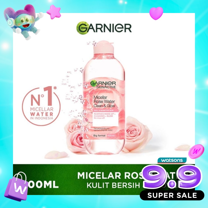 Garnier Micellar Cleansing Rose Water Cleanse & Glow 400ml image