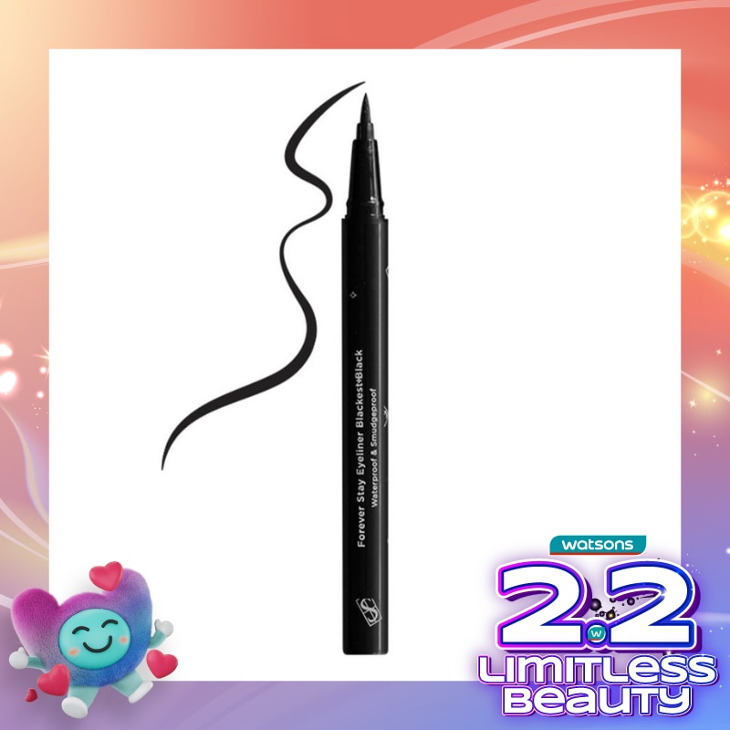 SOMETHINC SOMETHINC F/STAY EYELINER BLACKEST BLACK