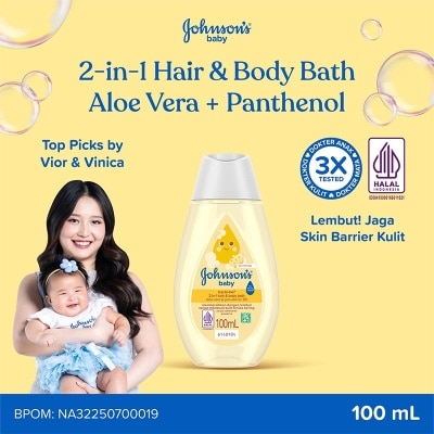 JOHNSON'S - Baby Aloe Vera & Panthenol Hair & Body Bath 100ml