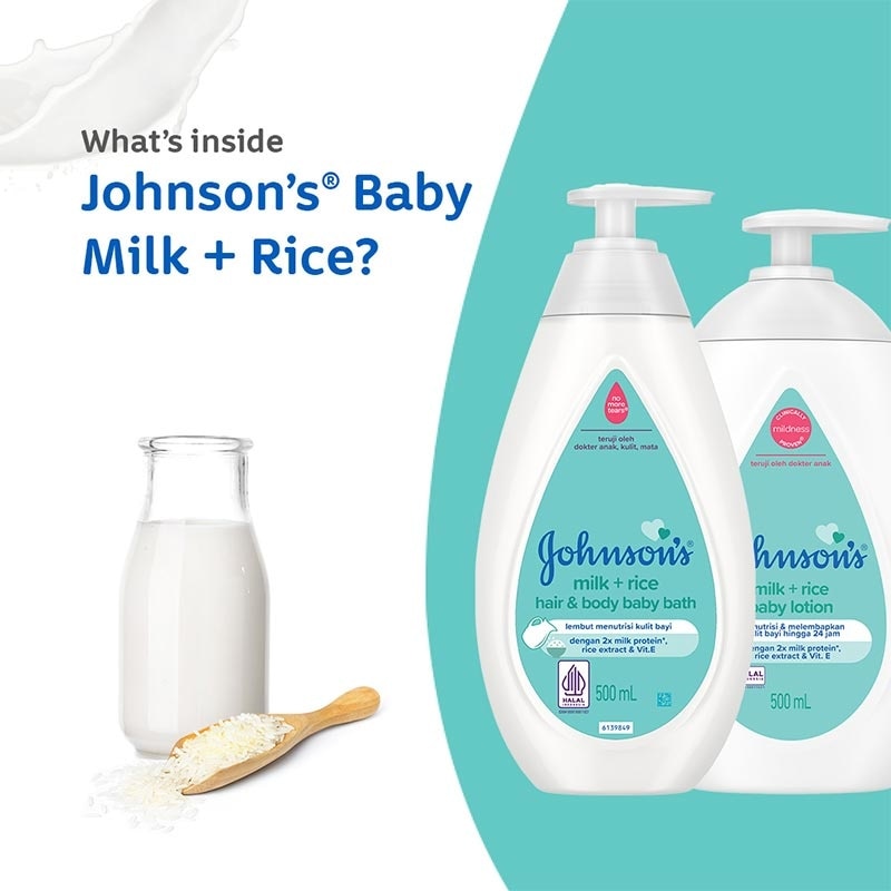 Johnson & Johnson Baby Bath Milk and Rice Refill 400ml