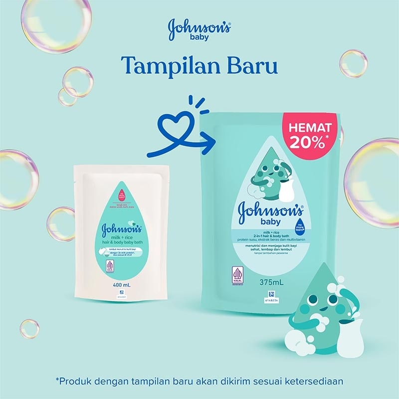 Johnson &. Johnson Baby Bath Milk and Rice Refill 400ml