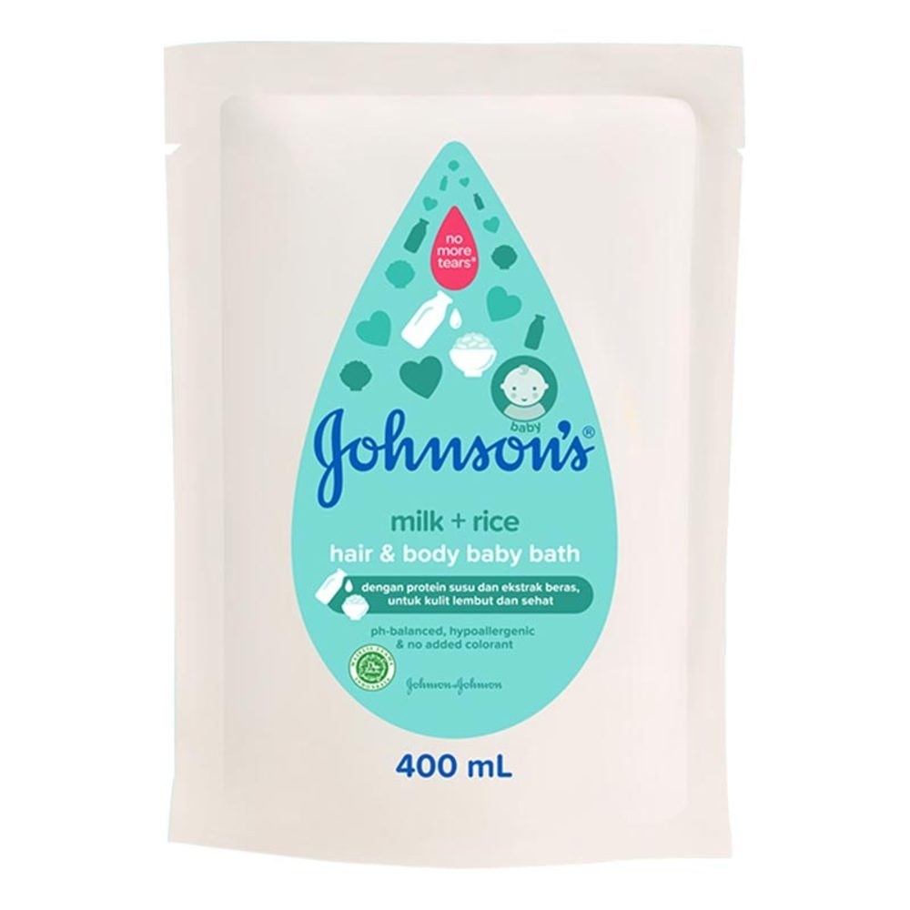 Johnson & Johnson Baby Bath Milk and Rice Refill 400ml