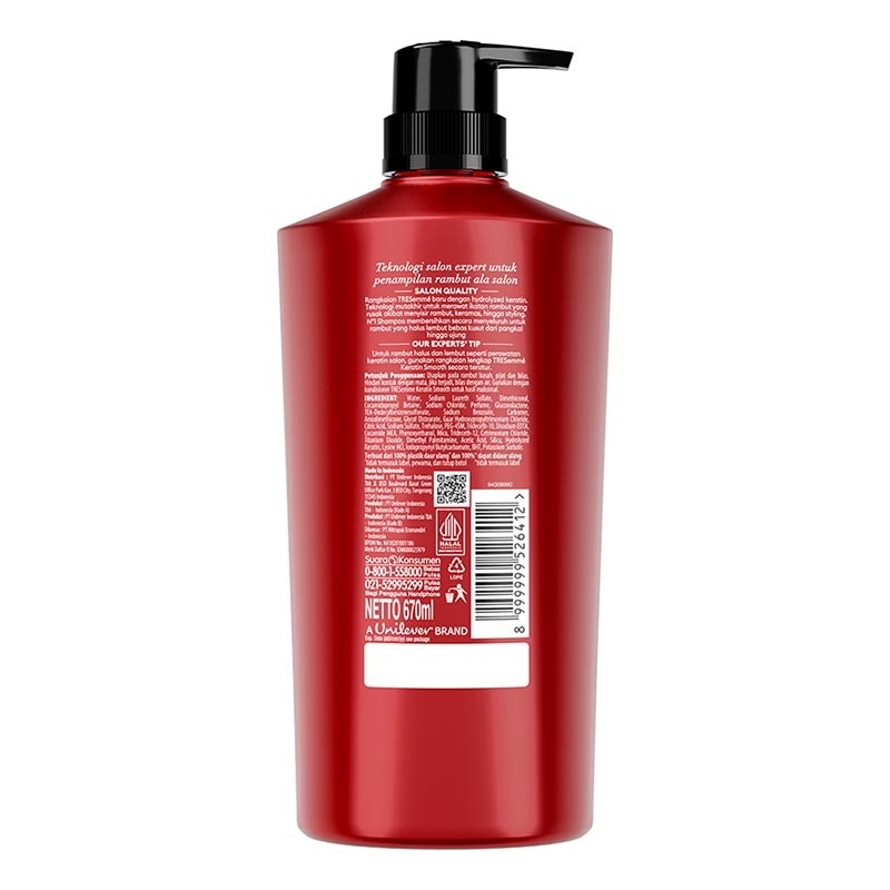 Tresemme Shampoo Keratin Smooth 670 Ml