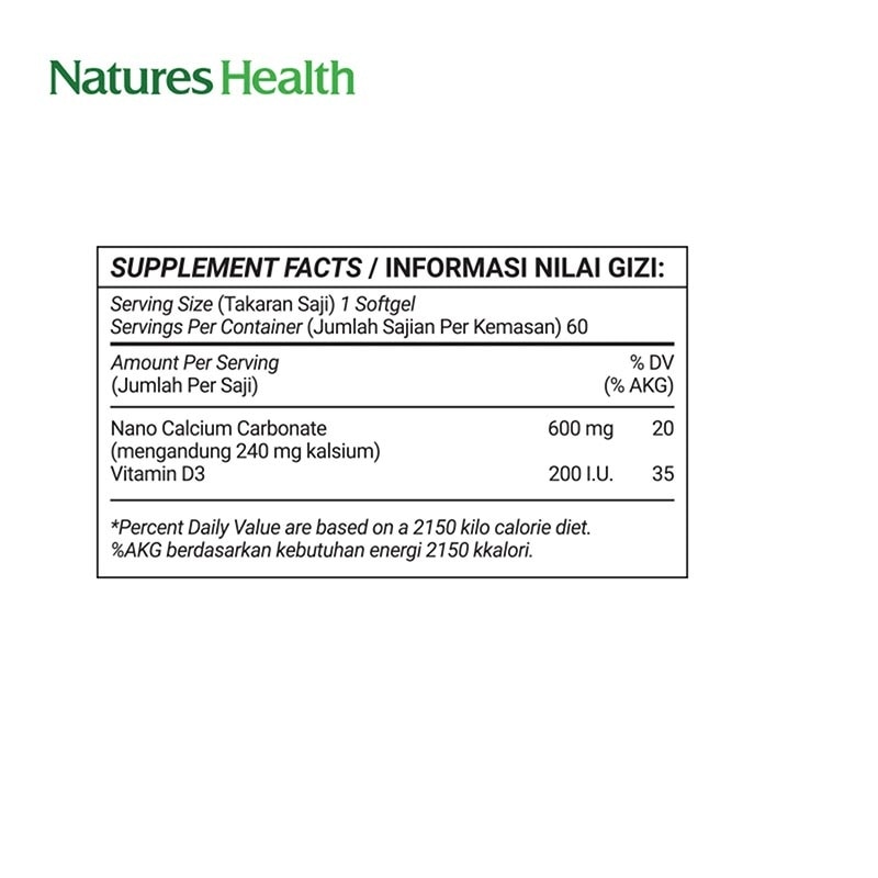 Nano Calcium Softgel 60'S