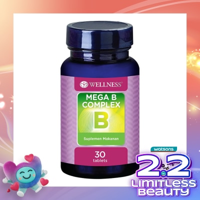 WELLNESS Mega B Complex Tablet 30'S