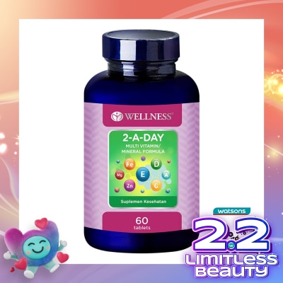 WELLNESS Multivitamin 2-A-Day Tablet 60'S