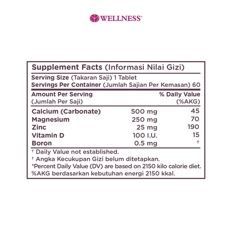 Cal/Mag/Zinc Tablet 60'S