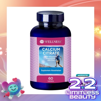 WELLNESS Calcium Citrate Tablet 60'S