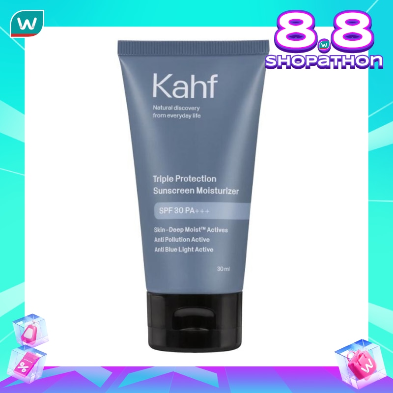 Promo Harga Kahf Triple Protection Sunscreen Moisturizer SPF 30 30 ml - Watsons