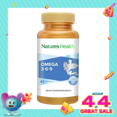 NATURES HEALTH - Omega 3-6-9 Softgel 45'S