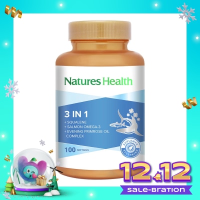 NATURES HEALTH Squalene + Omega + Epo 3in1 Softgel 100'S