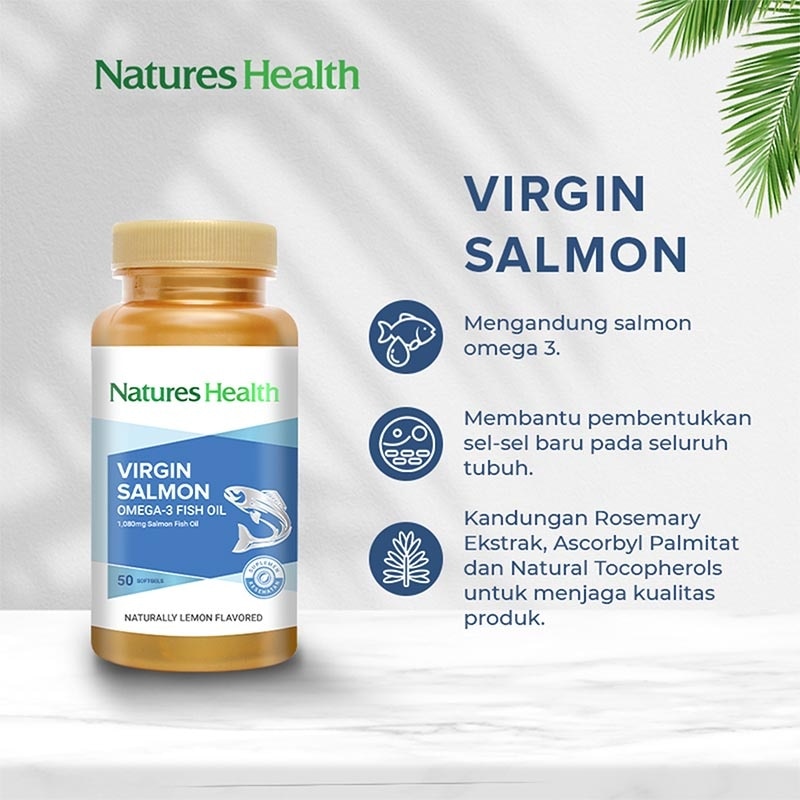 Nature's Health Virgin Salmon Omega-3 Fish Oil 1080 mg 50 Kapsul