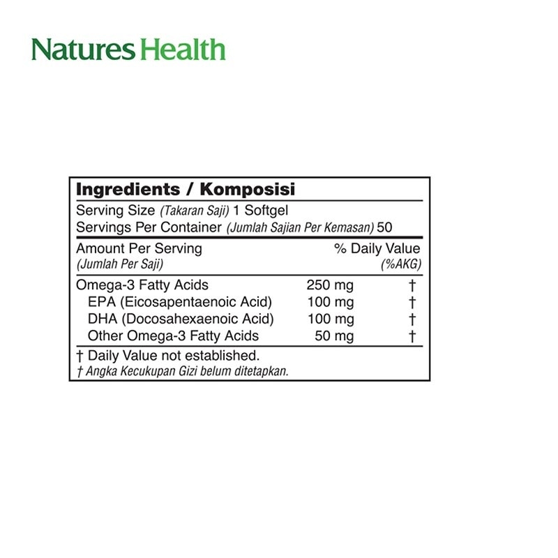 Nature's Health Virgin Salmon Omega-3 Fish Oil 1080 mg 50 Kapsul