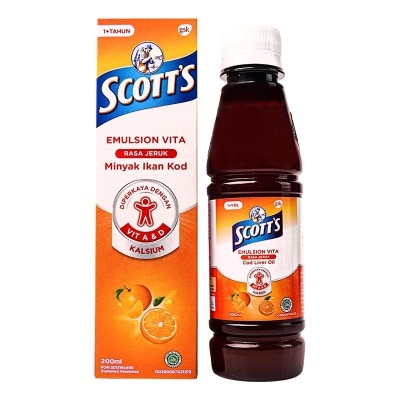 SCOTT'S EMULSION Emulsion Vita Rasa Jeruk 200ml