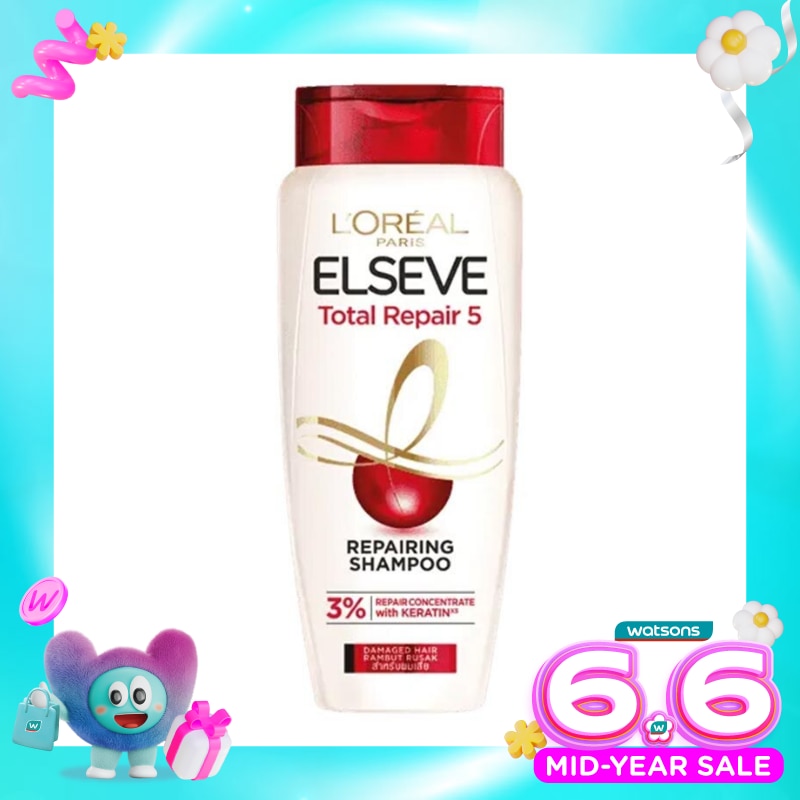 L'Oreal Paris Elseve Total Repair 5 Repairing Shampoo Hair Care 280ml