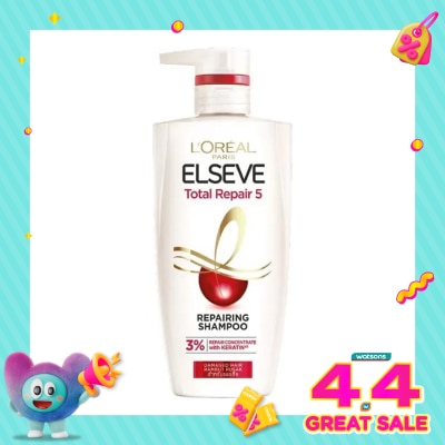 L'OREAL - L'Oreal Paris Elseve Total Repair 5 Repairing Shampoo Hair Care 650ml