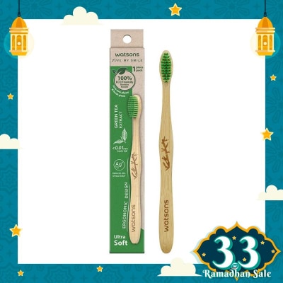 WATSONS Green Tea Bamboo Toothbrush (Ultra Soft) 1'S