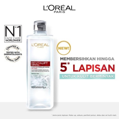 L'OREAL L'Oreal Revitalift Crystal Purifying Micellar Water Oil Free 400ml