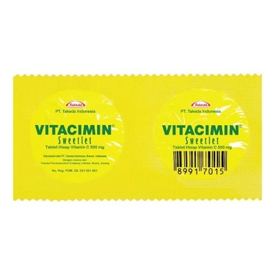 Vitacimin Sweetlet Tablet Hisap Vitamin C 500mg 2s