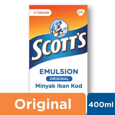 SCOTTS Original Minyak Ikan Kod dengan Omega 3, Vitamin A &. D 400ml