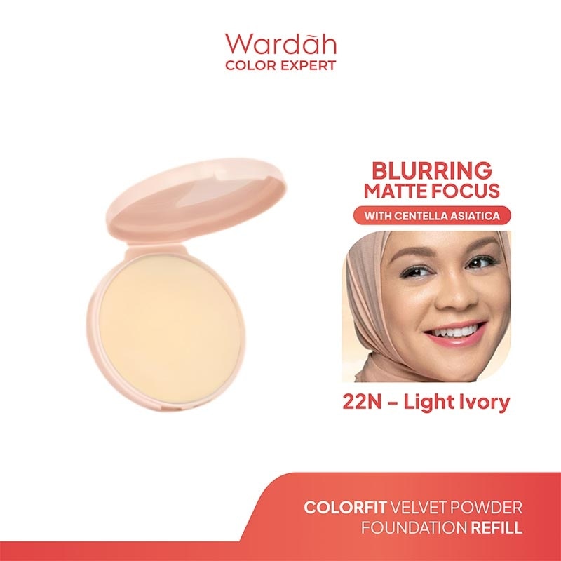 Promo Harga Wardah Colorfit Velvet Powder Foundation 22N 11 gr - Watsons
