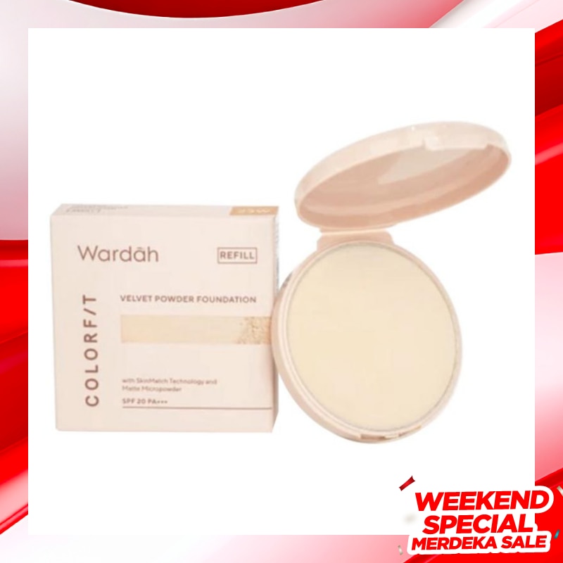 Promo Harga Wardah Colorfit Velvet Powder Foundation 23W 11 gr - Watsons