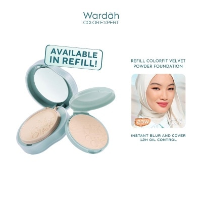 WARDAH - Colorfit Velvet Powder Foundation Refill 23W Warm Ivory 11g