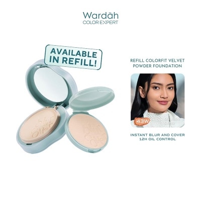 WARDAH - Colorfit Velvet Powder Foundation Refill 43W Golden Sand 11g