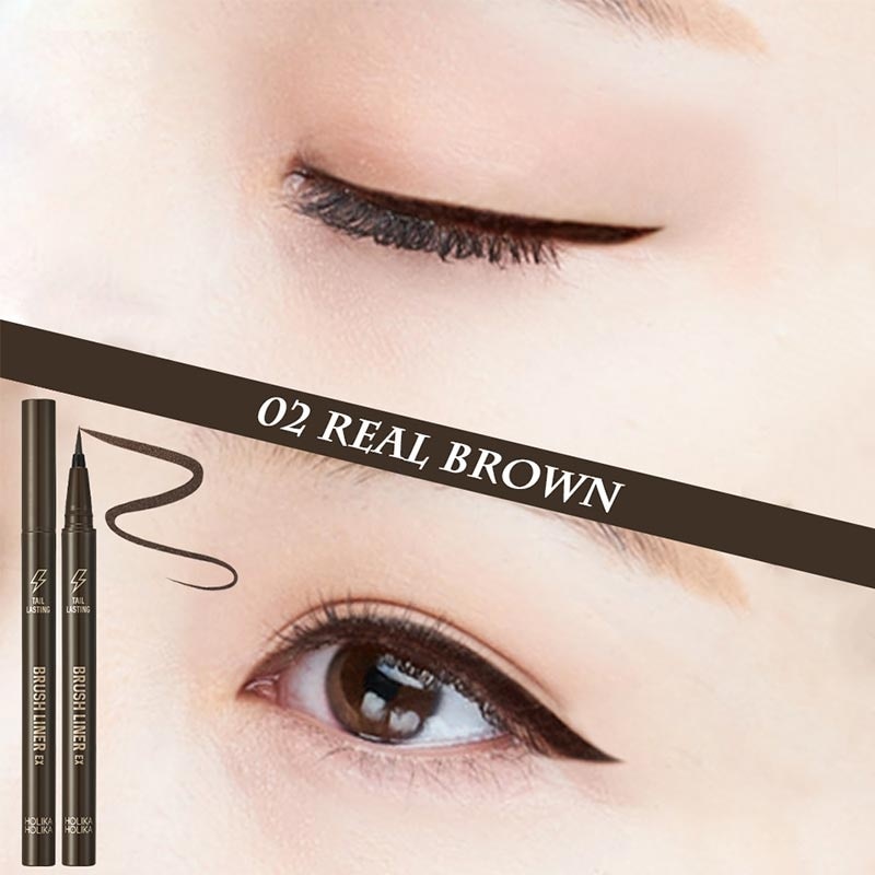 HOLIKA2 T/L BRUSH LINER EX 02 DARK BROWN