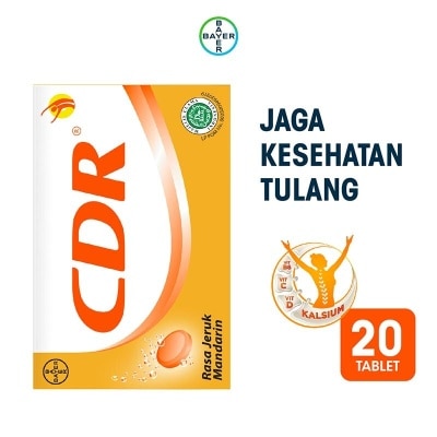 CDR CDR Vitamin Suplemen Kalsium Rasa Jeruk Mandarin 20 Tablet