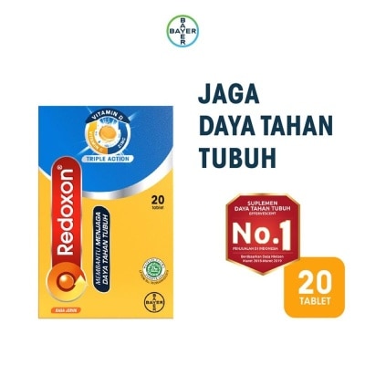 REDOXON Vitamin C, D &. Zinc Rasa Jeruk 20 Tablet