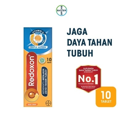 REDOXON Redoxon Vitamin C, D &. Zinc Rasa Jeruk 10 Tablet