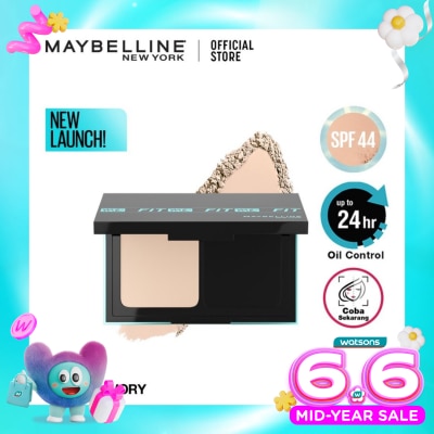 MAYBELLINE Fit Me Matte and Poreless 24HR Oil Control Powder Foundation (Full Coverage &. Tahan lama