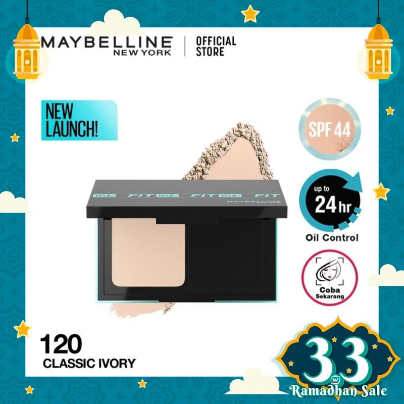 Promo Harga Maybelline Fit Me 24 Hour Oil Control Powder Foundation Refill 120 Classic Ivory  - Watsons