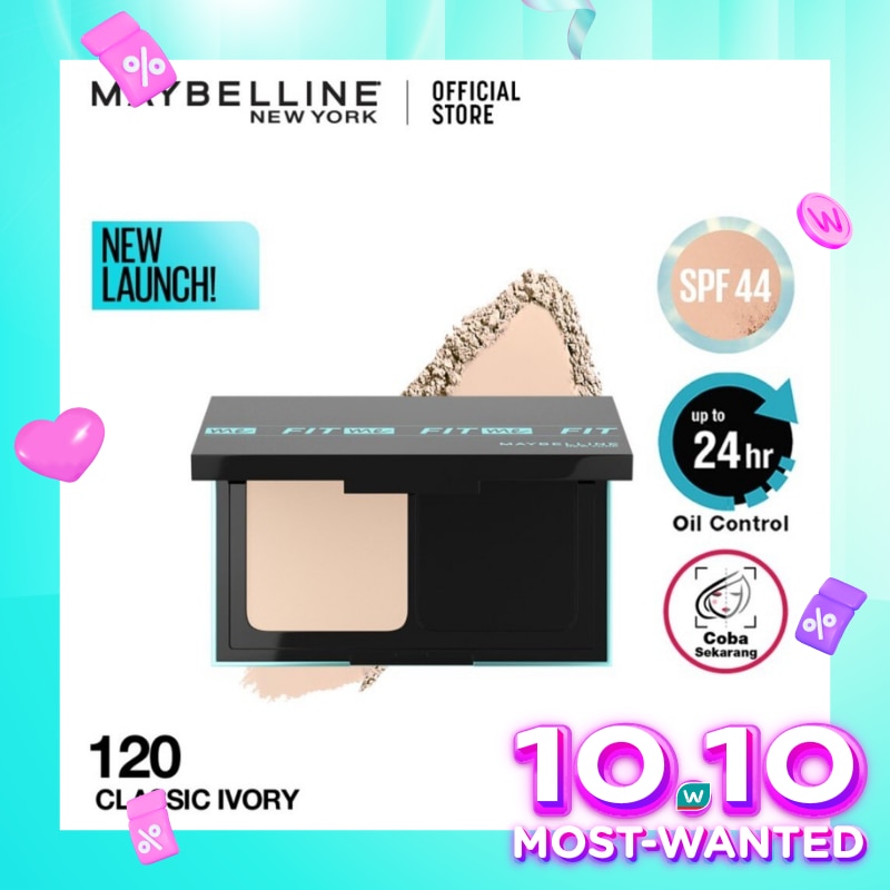 Promo Harga Maybelline Fit Me 24 Hour Oil Control Powder Foundation Refill 120 Classic Ivory  - Watsons