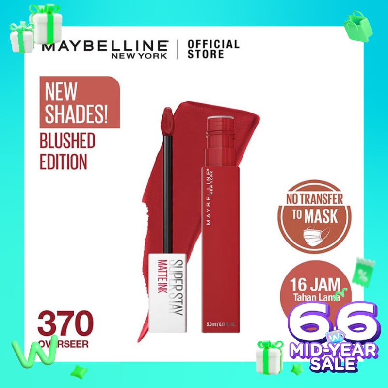 Promo Harga Maybelline Super Stay Matte Ink 370 Overseer 5 ml - Watsons