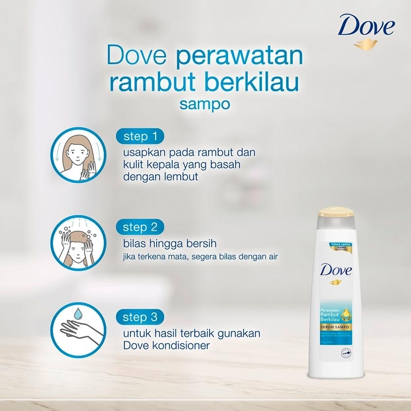 Dove Shampo Perawatan Rambut Berkilau 135ml