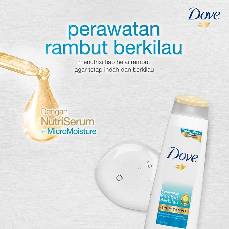 Dove Shampo Perawatan Rambut Berkilau 135ml