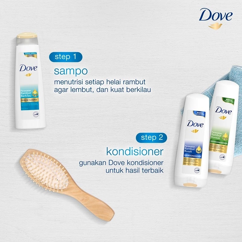 Dove Shampo Perawatan Rambut Berkilau 135ml