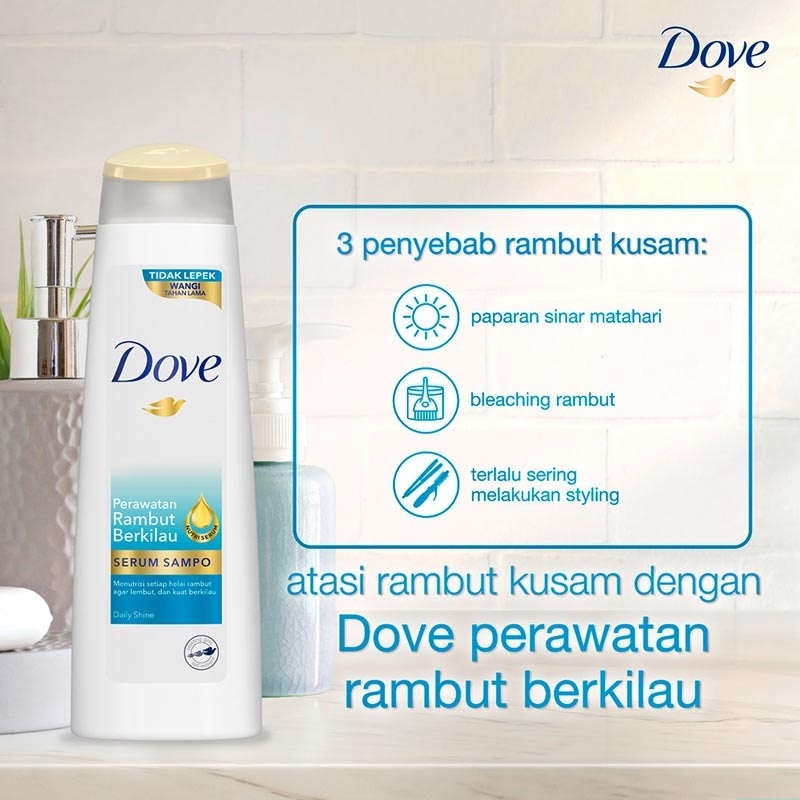 Dove Shampo Perawatan Rambut Berkilau 135ml