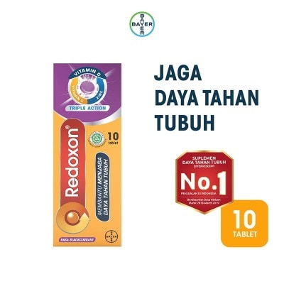 REDOXON Vitamin C, D &. Zinc Rasa Blackcurrant 10 Tablet