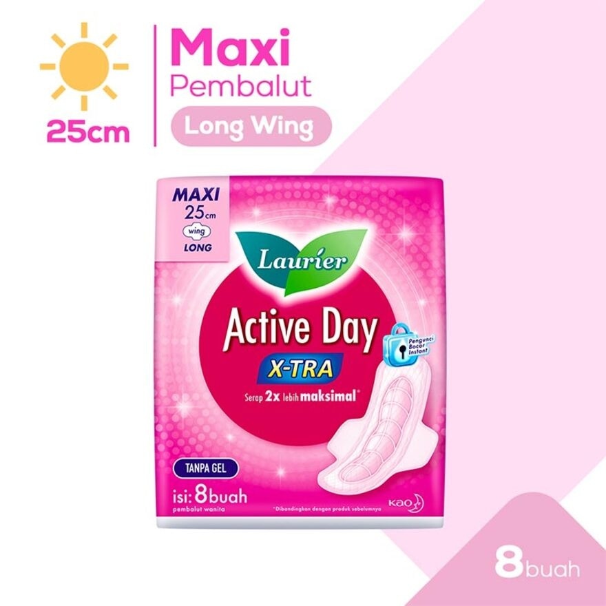 Laurier Active Day Super Maxi Long Wing 8s