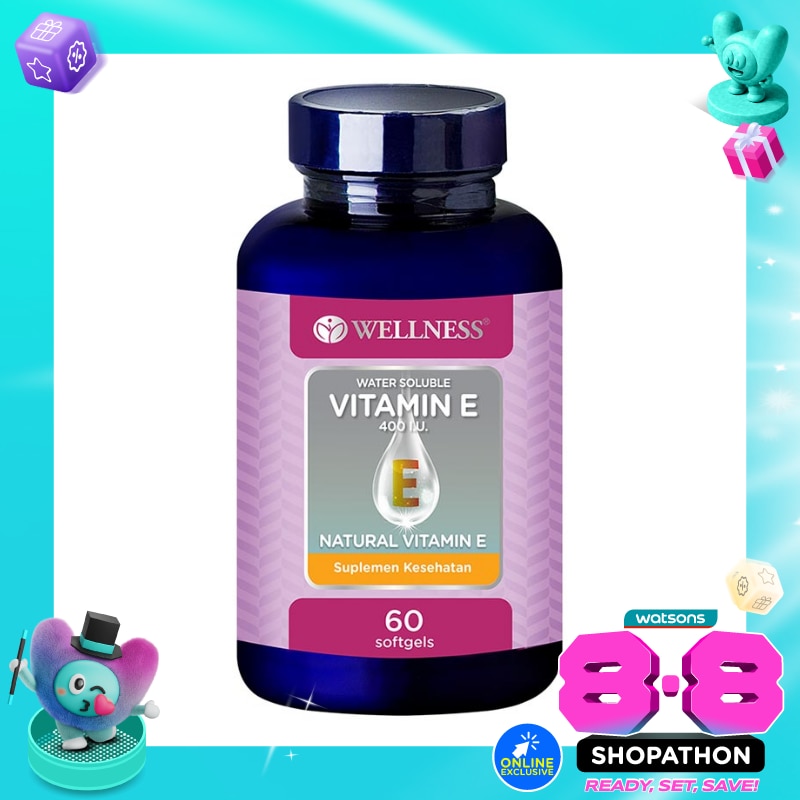 Vitamin E 400IU Water Soluble Softgel 60'S image