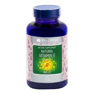 WELLNESS Natural Vitamin E 400IU Water Soluble 60 Softgels