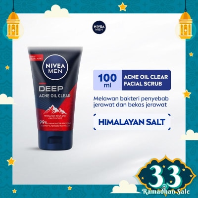 NIVEA Nivea Men Deep Acne Oil Clear Facial Clear 100ml - Melawan Jerawat