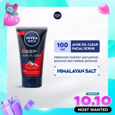 NIVEA Nivea Men Deep Acne Oil Clear Facial Clear 100ml Melawan Jerawat image