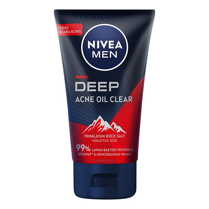 Nivea Men Deep Acne Oil Clear Facial Clear 100ml - Melawan Jerawat